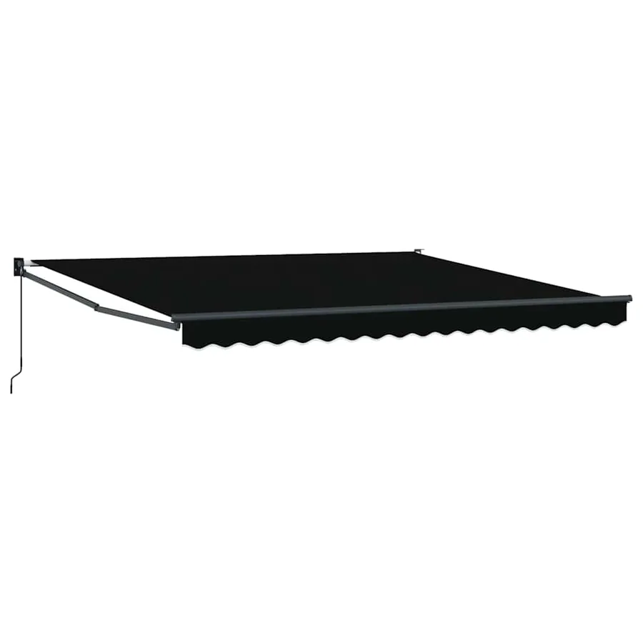 Auvent rétractable Noir 400 × 300 cm - 2