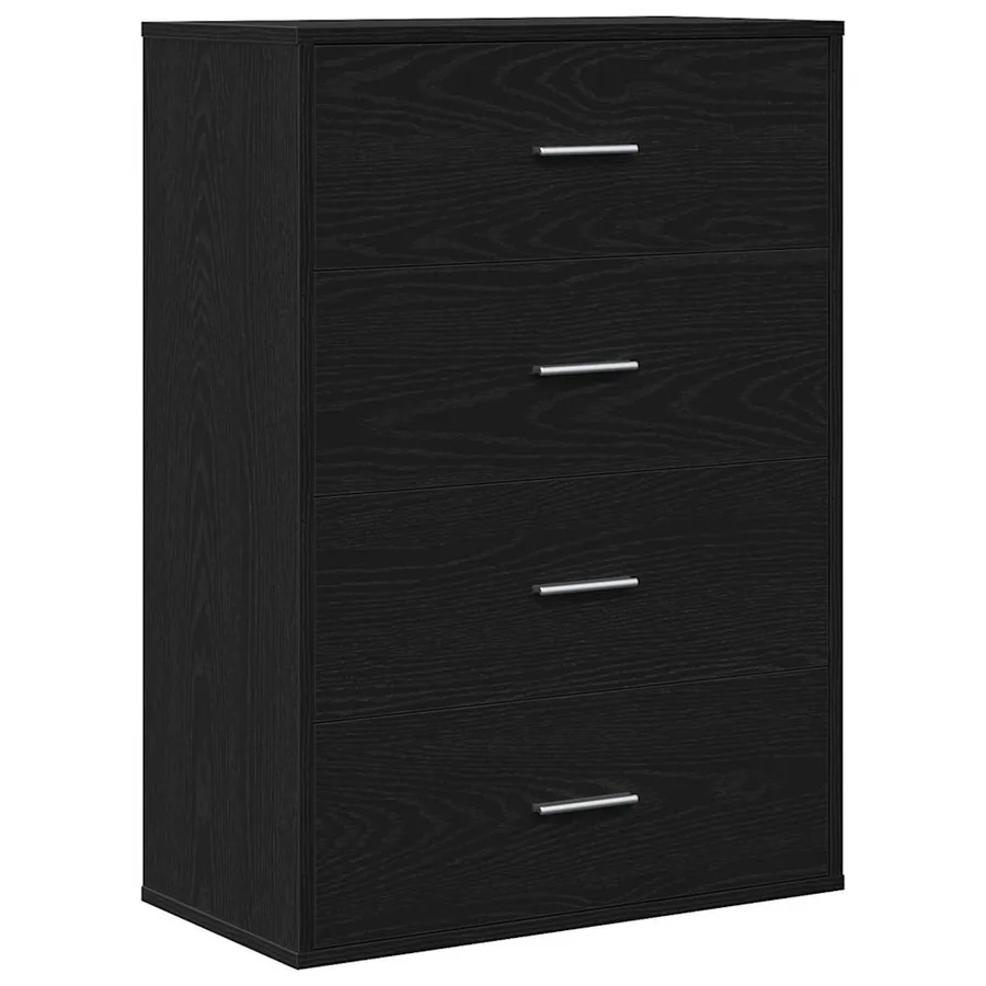 Buffet avec tiroir Chêne noir 60 x 31 x 84 cm Bois d'ingénierie - 2
