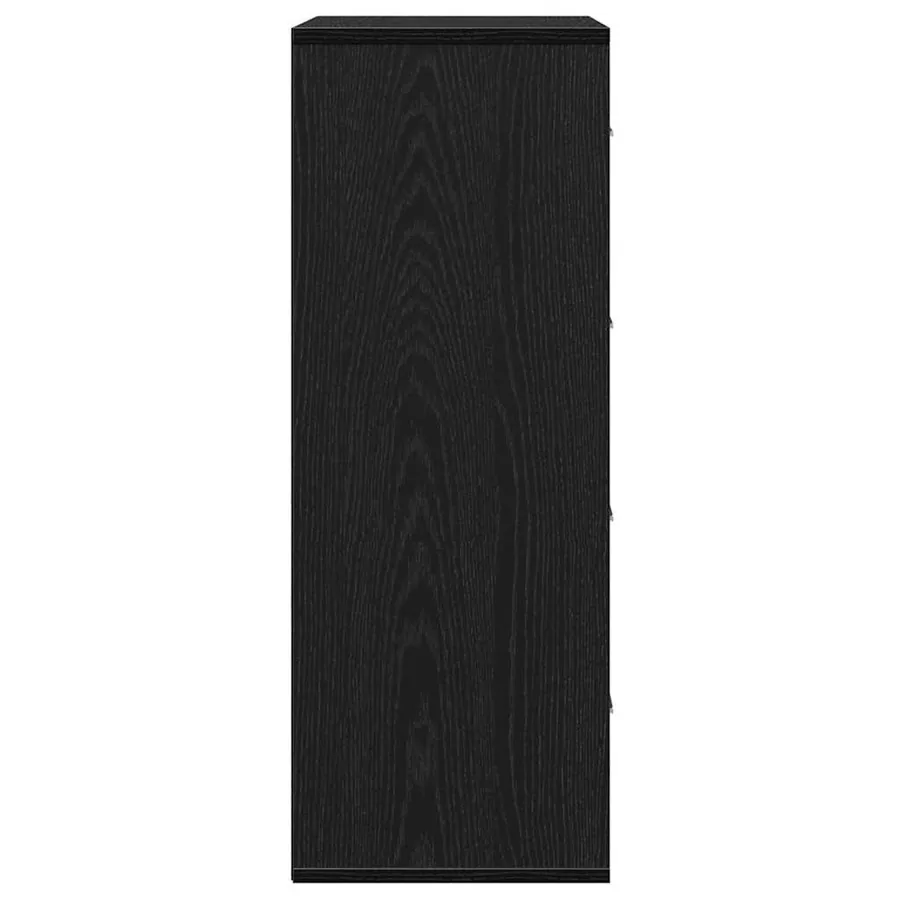Buffet avec tiroir Chêne noir 60 x 31 x 84 cm Bois d'ingénierie - 7