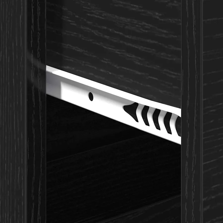 Buffet avec tiroir Chêne noir 60 x 31 x 84 cm Bois d'ingénierie - 9
