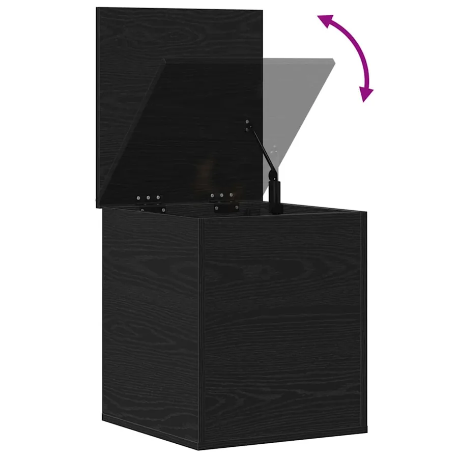 Boîte de Rangement Chêne noir 40 x 42 x 46 cm Bois d'ingénierie - 10