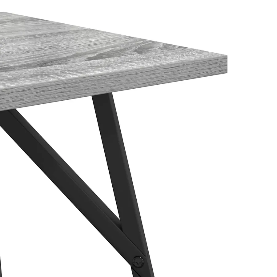 Ensemble de tables d'appoint 2 pcs Gris Sonoma et noir - 7