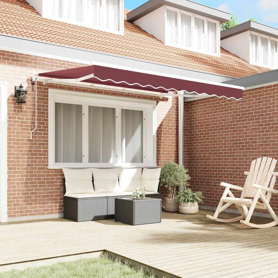 Auvent Rétractable Bordeaux 300 x 200 cm tissu - 3