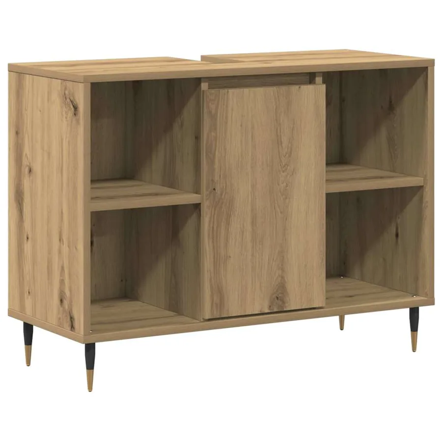 Cabinet de salle de bain Chêne artisanal 80 x 33 x 60 cm - 2