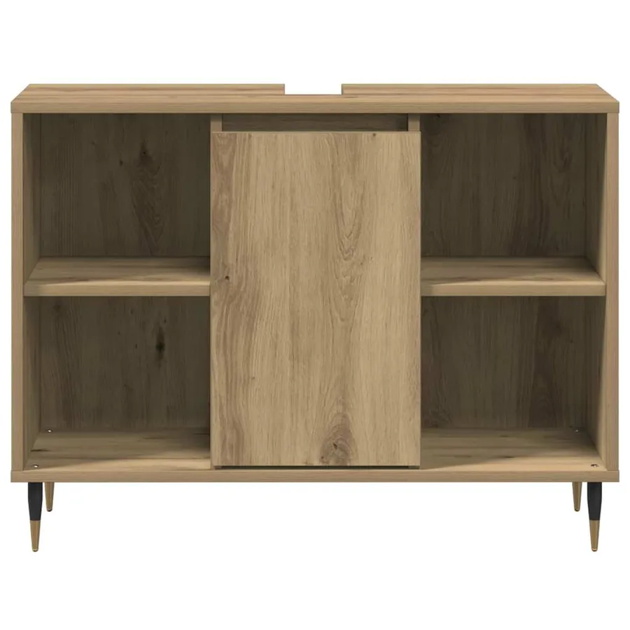 Cabinet de salle de bain Chêne artisanal 80 x 33 x 60 cm - 6