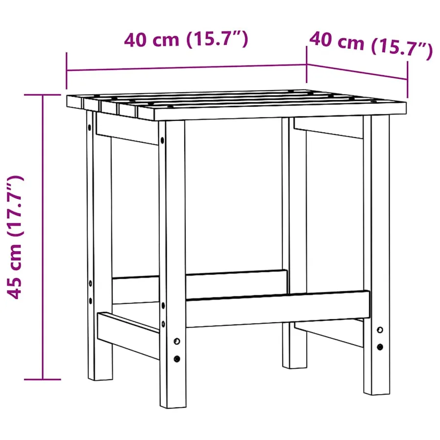 Chaise de jardin Adirondack avec table Bois de sapin Marron - 12
