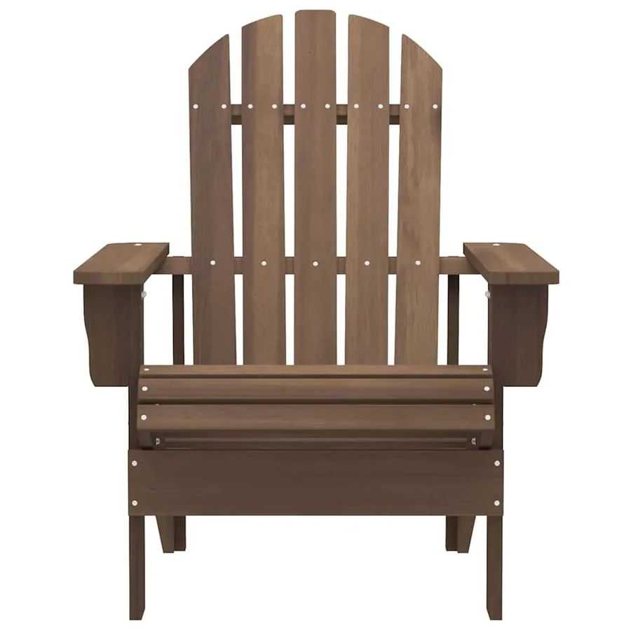Chaise de jardin Adirondack avec table Bois de sapin Marron - 3