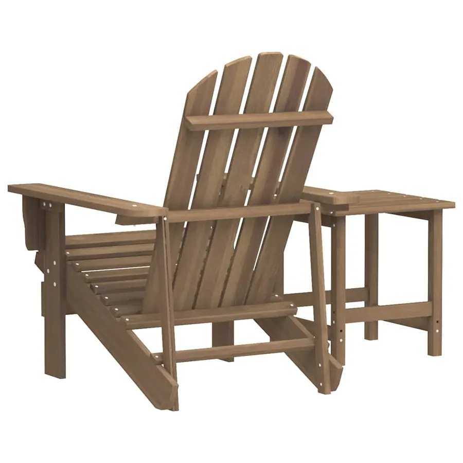 Chaise de jardin Adirondack avec table Bois de sapin Marron - 6