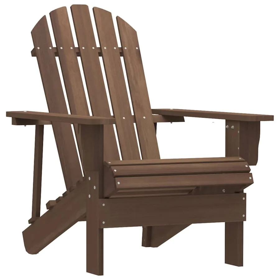 Chaise de jardin Adirondack avec table Bois de sapin Marron - 7