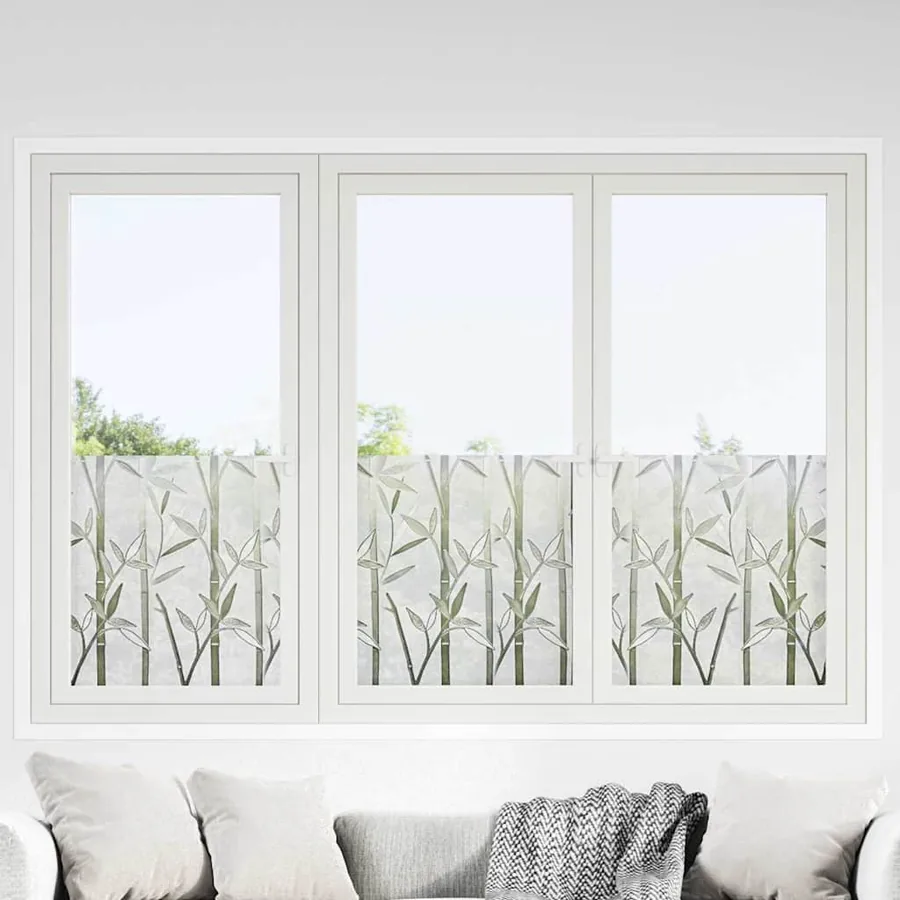 Film de fenêtre statique Motif bambou 45 x 500 cm PVC