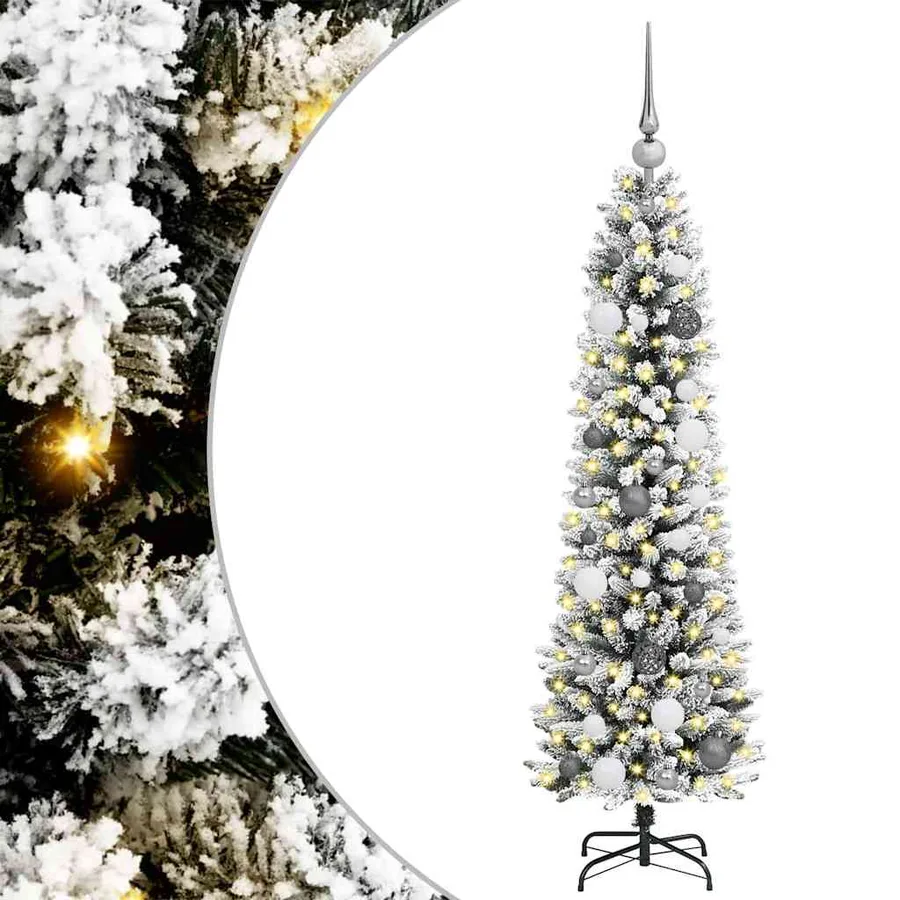 Sapin de Noël artificiel Blanc 150 cm PVC, métal et plastique - 2