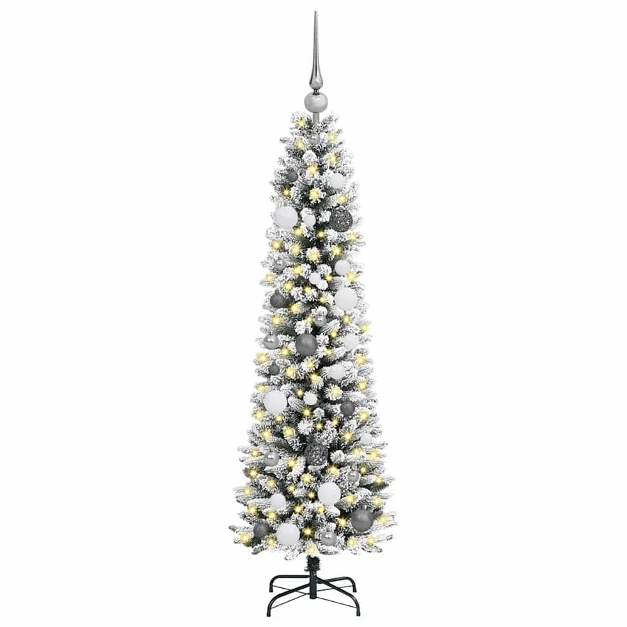 Sapin de Noël artificiel Blanc 150 cm PVC, métal et plastique - 3