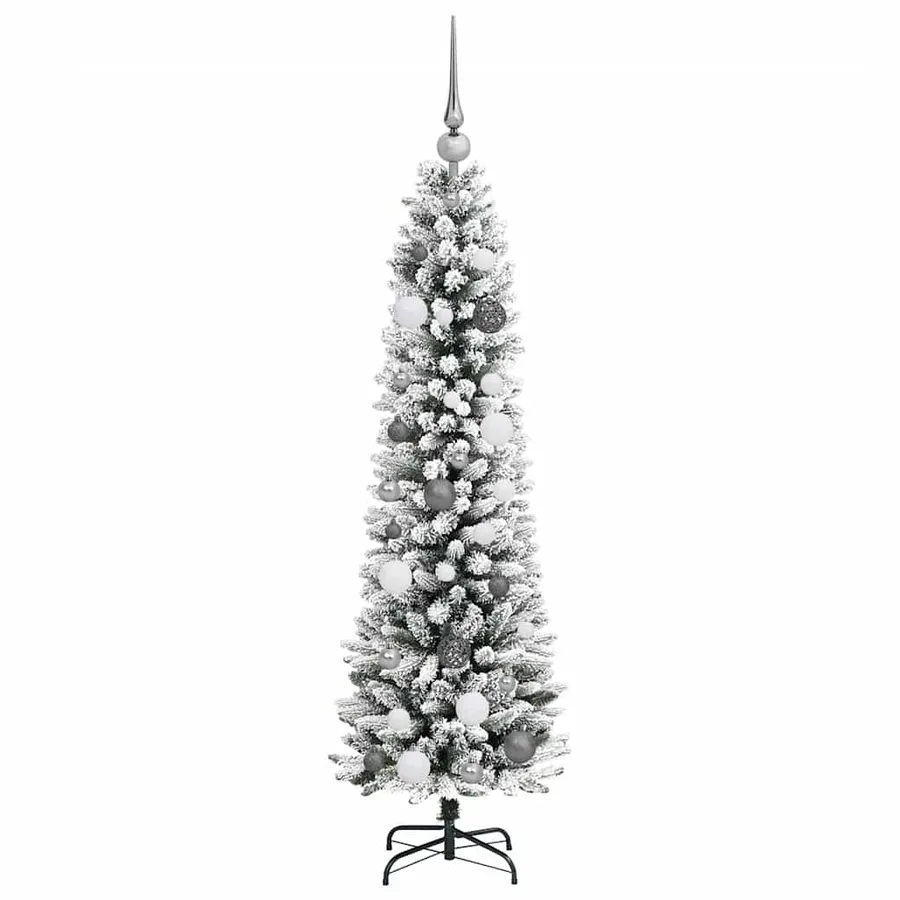 Sapin de Noël artificiel Blanc 150 cm PVC, métal et plastique - 5