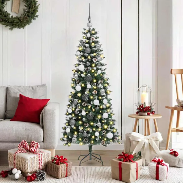 Sapin de Noël artificiel Vert 150 cm PVC, plastique et acier