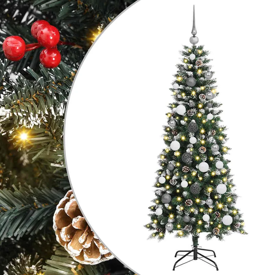 Sapin de Noël artificiel Vert 150 cm PVC, plastique et acier - 2