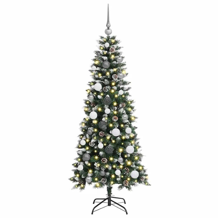 Sapin de Noël artificiel Vert 150 cm PVC, plastique et acier - 3
