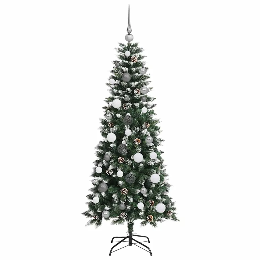 Sapin de Noël artificiel Vert 150 cm PVC, plastique et acier - 5