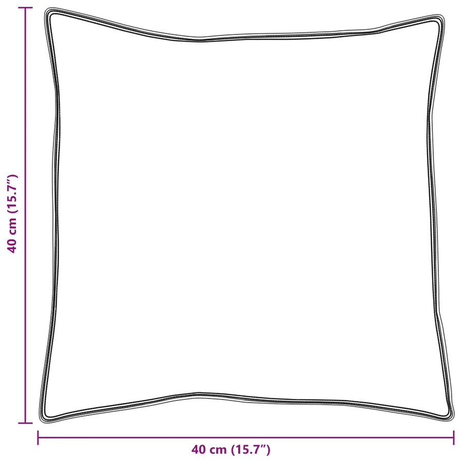 Oreiller avec oreiller 2 pcs Blanc 40 x 40 cm Coton - 4