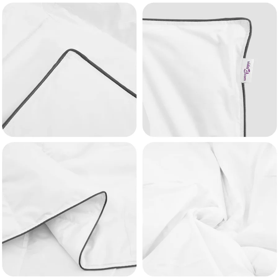 Duvet d'hiver avec oreiller 3 pcs Blanc Plume de canard - 6