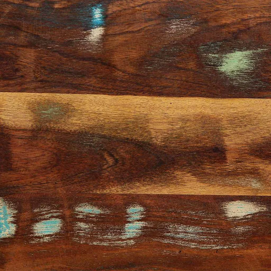 Banc de rangement Multicolore Bois massif de récupération - 12