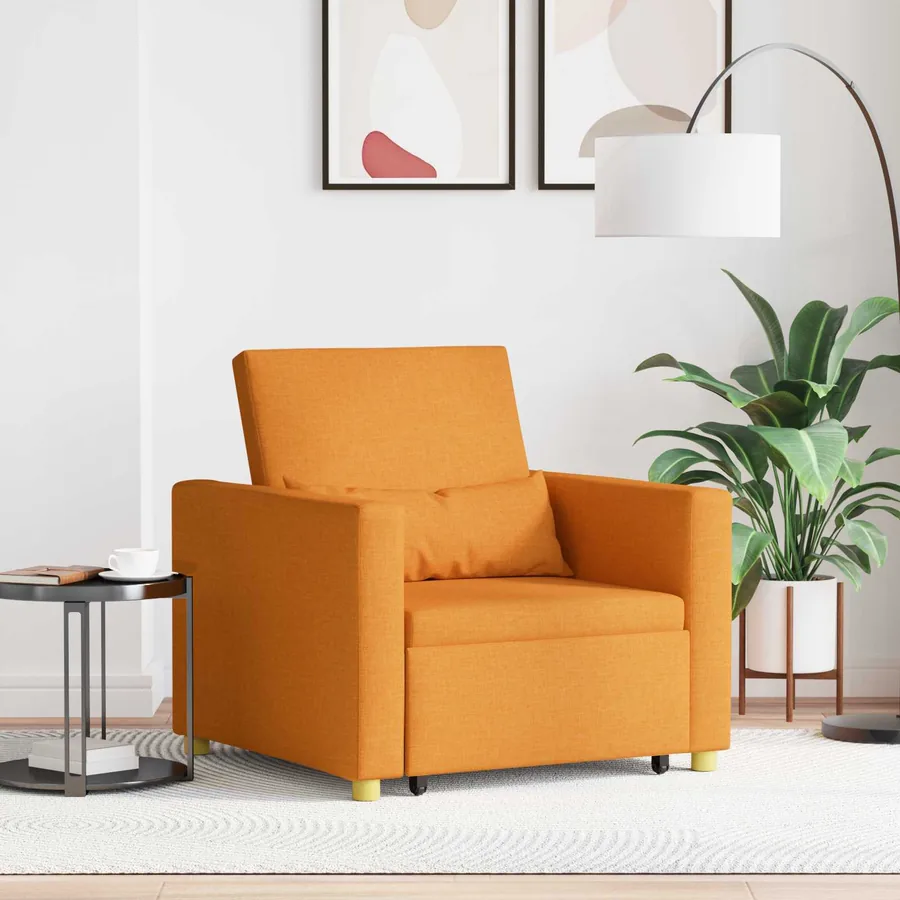 Canapé-lit escamotable simple Jaune foncé 90 x 165 x 87 cm