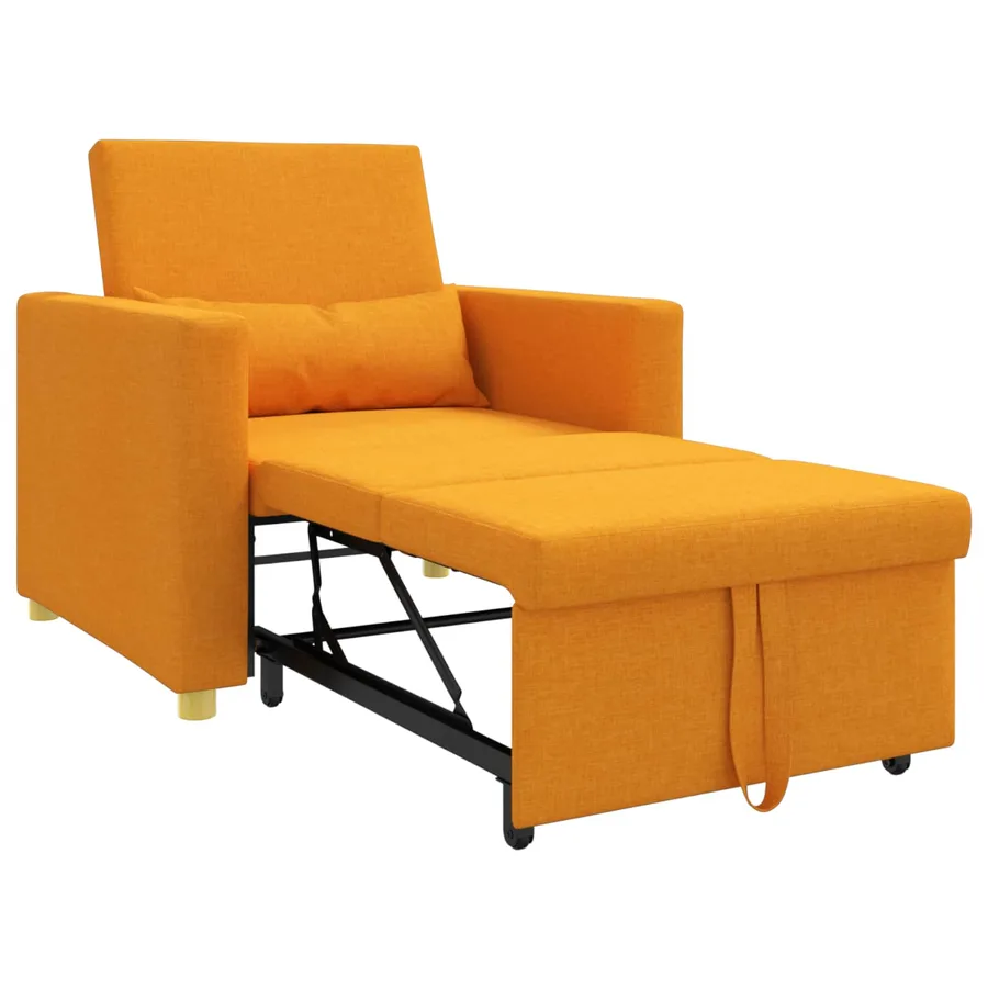 Canapé-lit escamotable simple Jaune foncé 90 x 165 x 87 cm - 4