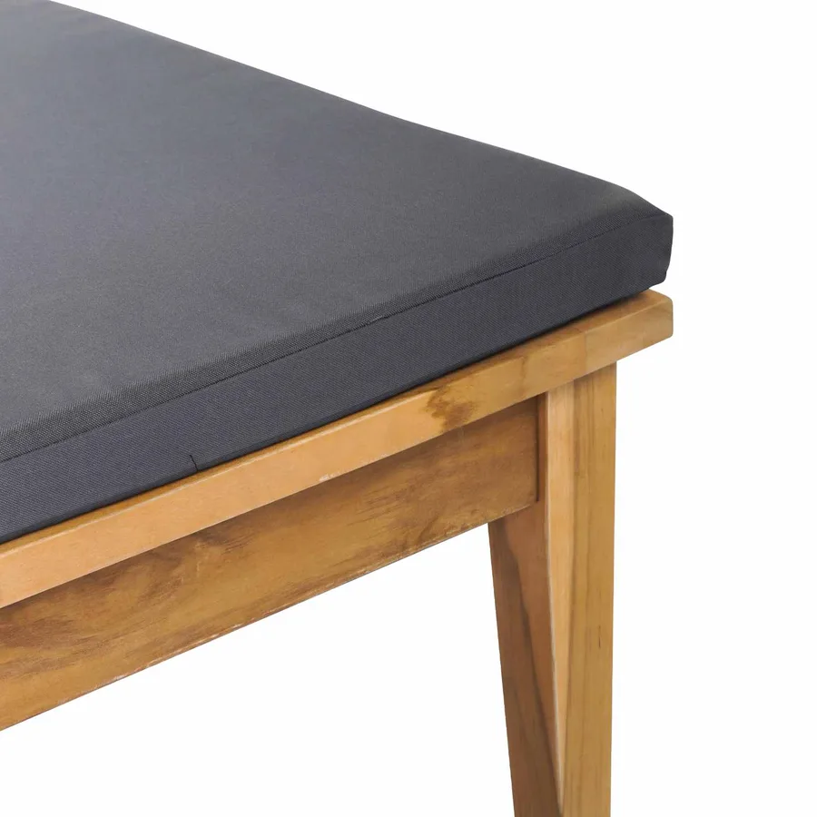 Ensemble banc et table de jardin 2 pcs Gris et marron - 12