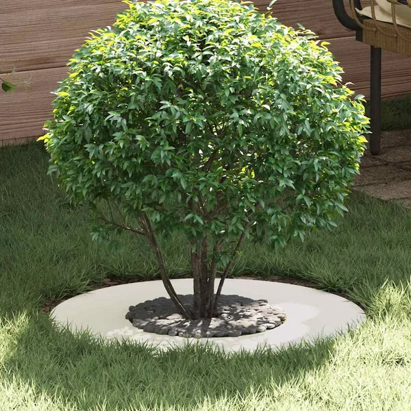 adapté pour anneaux d'arbre plats 5 pc Blanc Ø30/60 cm Acier