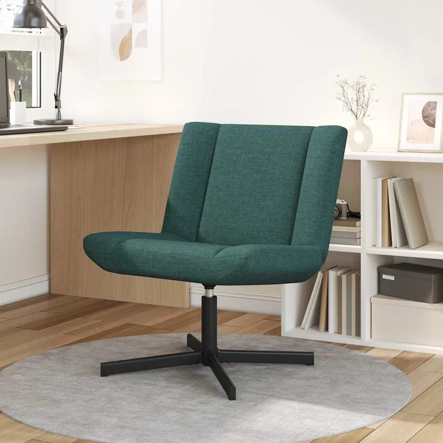 Chaise pivotante Vert foncé 63 x 75 x 76 cm tissu