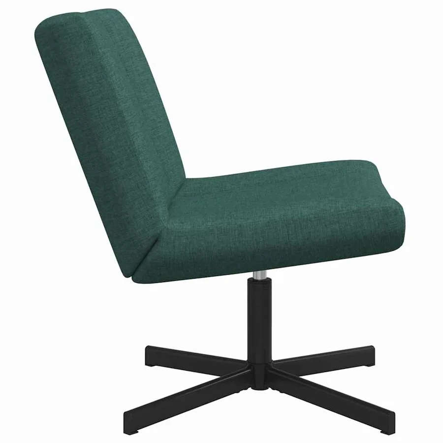 Chaise pivotante Vert foncé 63 x 75 x 76 cm tissu - 5
