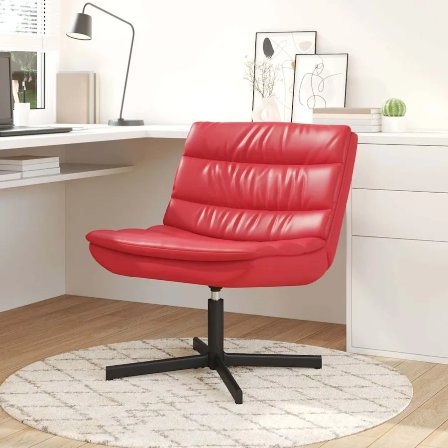 Chaise pivotante Rouge 63 x 75 x 76 cm Simili cuir