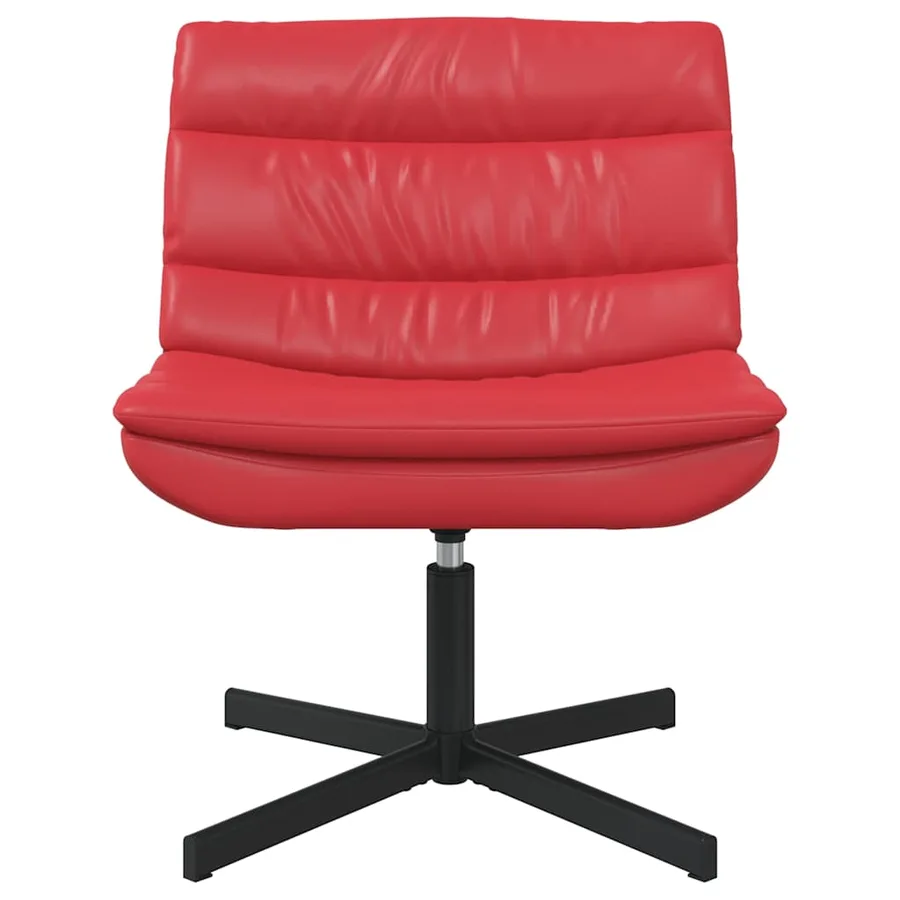 Chaise pivotante Rouge 63 x 75 x 76 cm Simili cuir - 4