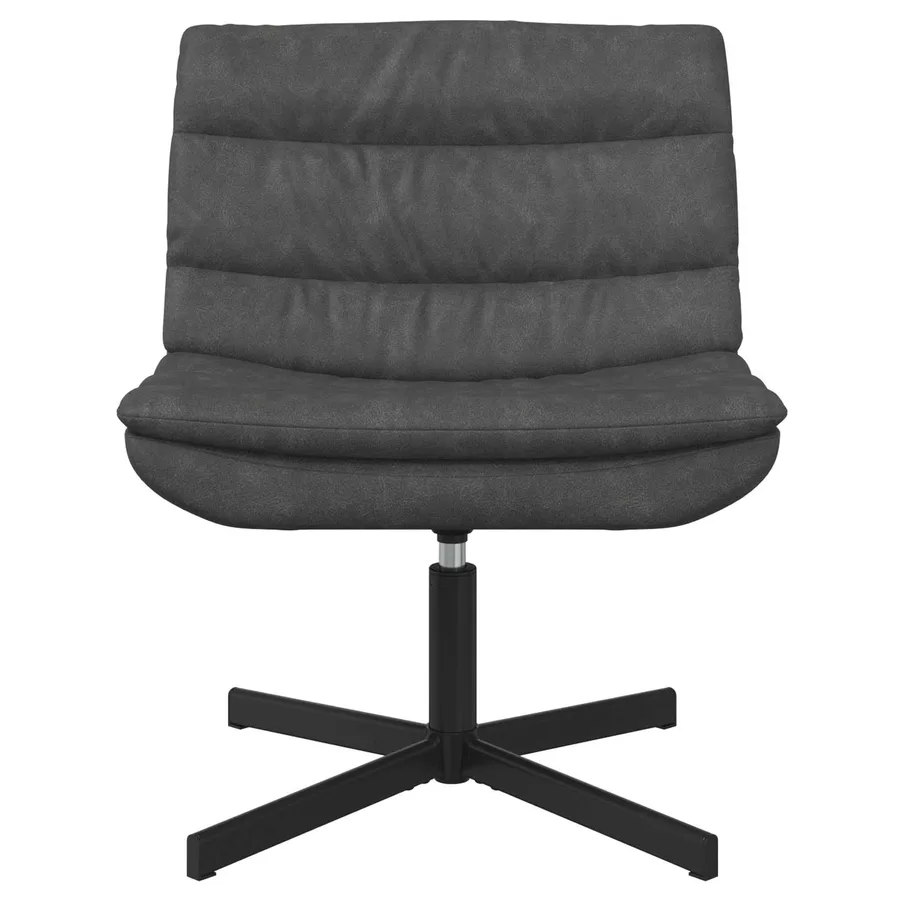 Chaise pivotante Noir 63 x 75 x 76 cm PU antique - 2