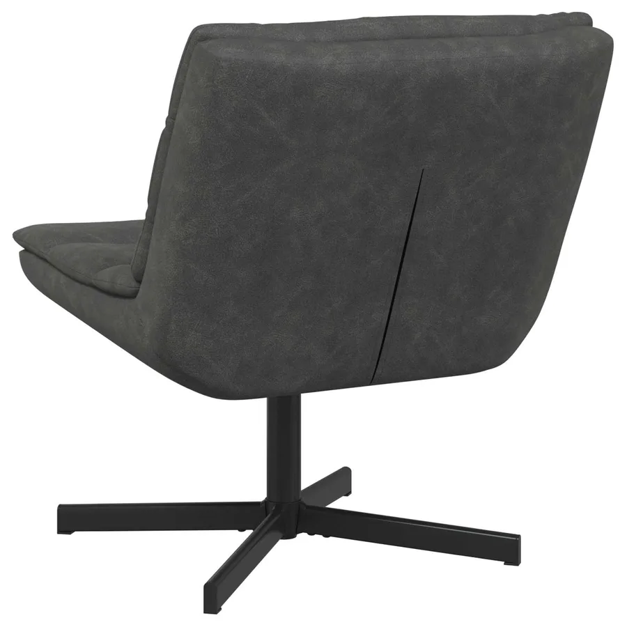 Chaise pivotante Noir 63 x 75 x 76 cm PU antique - 4