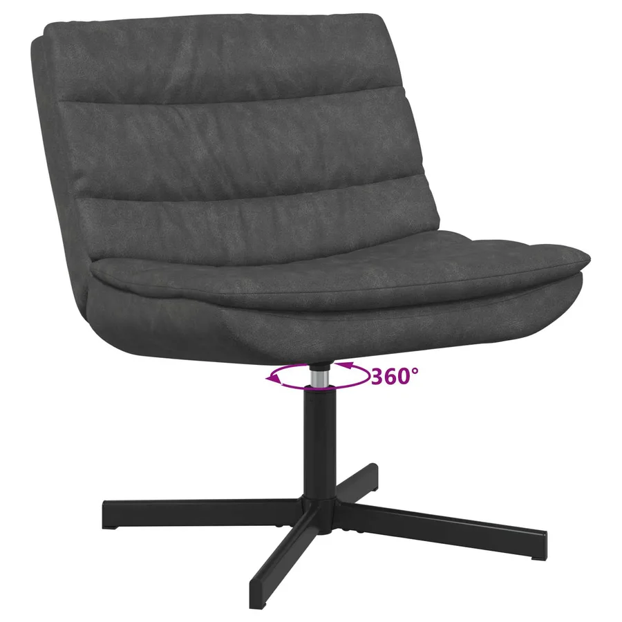 Chaise pivotante Noir 63 x 75 x 76 cm PU antique - 5