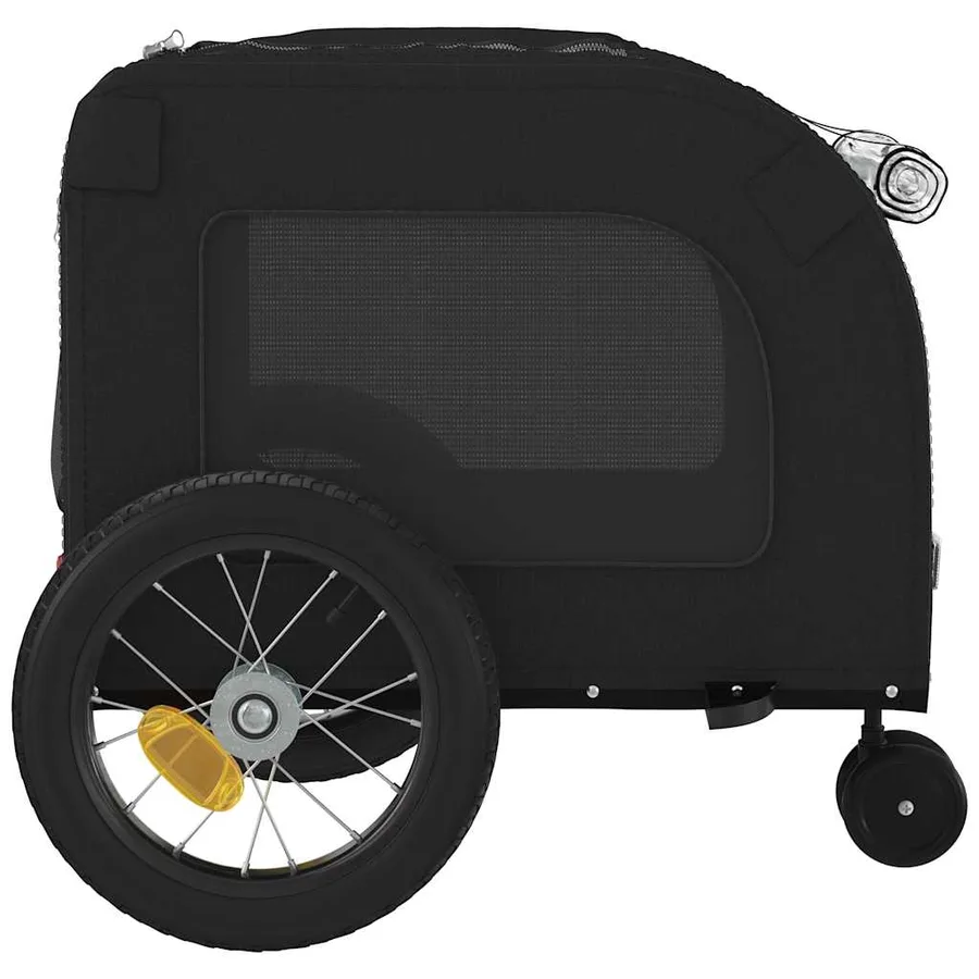 Remorque de vélo pour animaux Noir 125 x 53 x 54 cm - 9