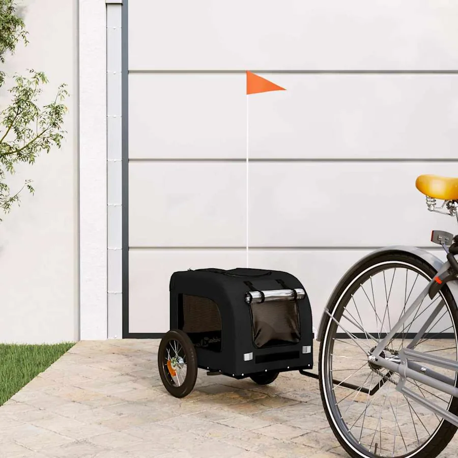 Remorque de vélo pour animaux de compagnie noir