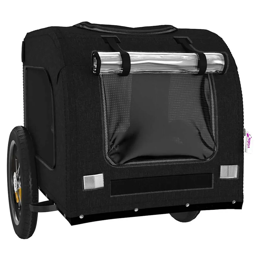 Remorque de vélo pour animaux de compagnie noir - 5