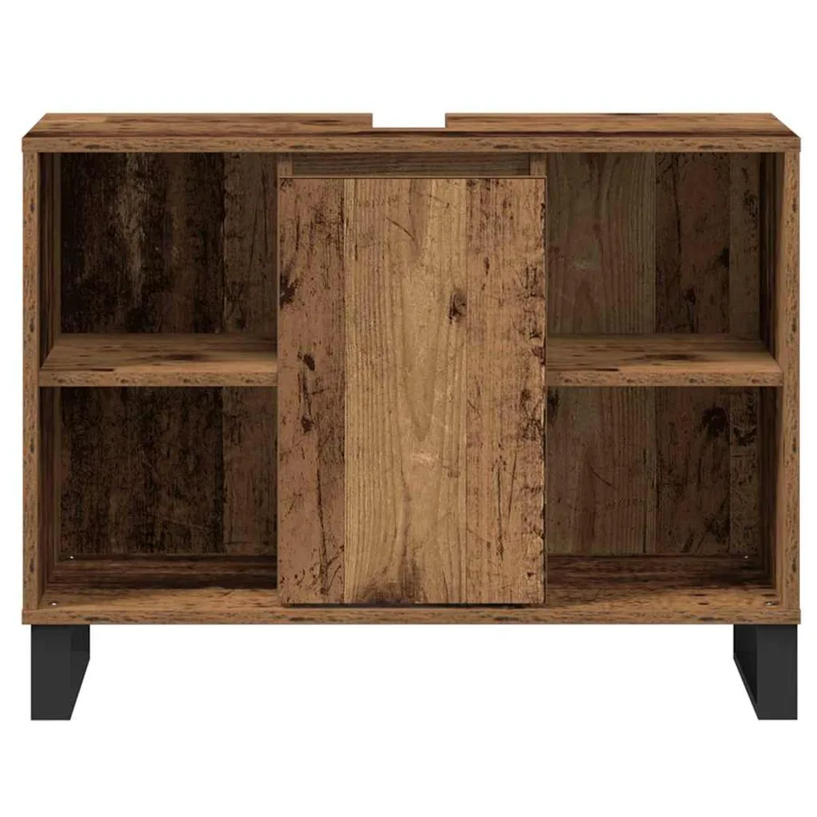 Cabinet de salle de bain avec porte Bois Ancien 80 x 33 x 60 cm - 6