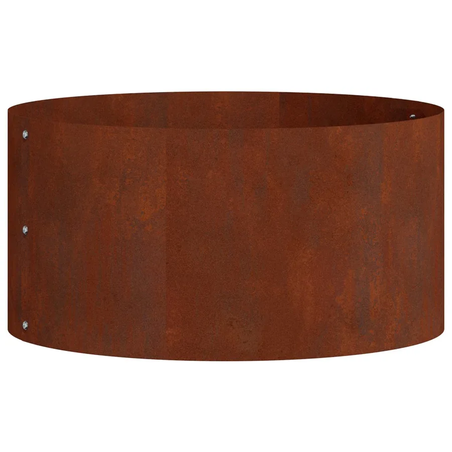 Anneau de jardinière 5 pc Rouillé 40 x 40 x 20 cm Acier patiné - 2