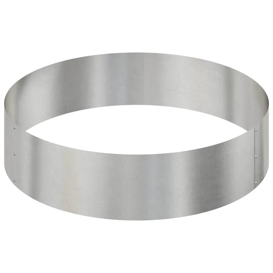 Cache-pot de jardin Argent 90 x 90 x 20 cm Acier inoxydable - 5
