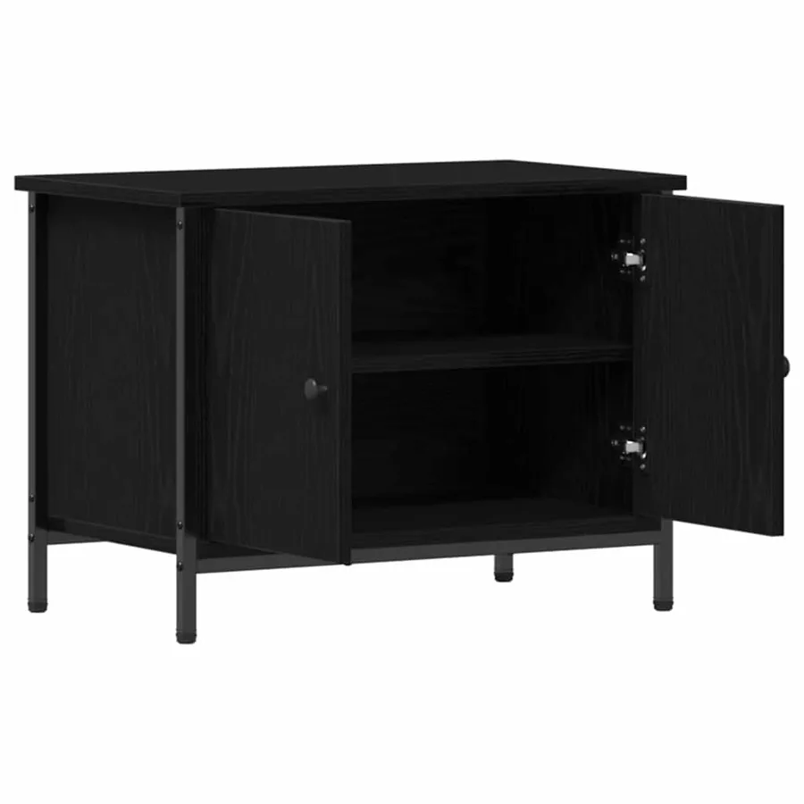 Meuble TV Chêne noir 60 x 35 x 45 cm Bois d'ingénierie - 5