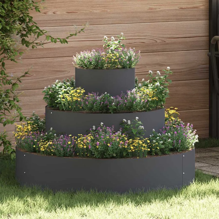 Cache-pot de jardin Anthracite 90 x 90 x 20 cm
