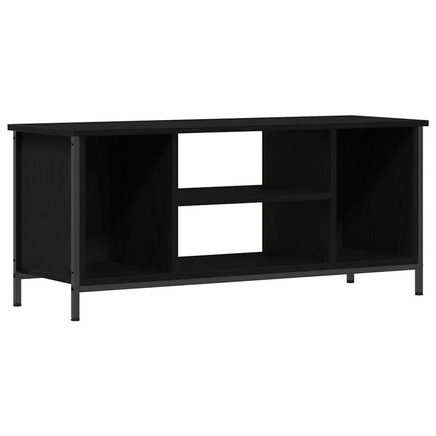 Meuble TV Chêne noir 102 x 35 x 45 cm Bois d'ingénierie - 2