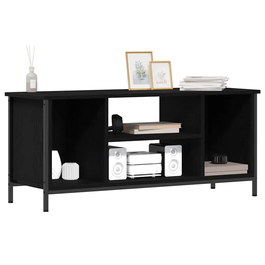 Meuble TV Chêne noir 102 x 35 x 45 cm Bois d'ingénierie - 3