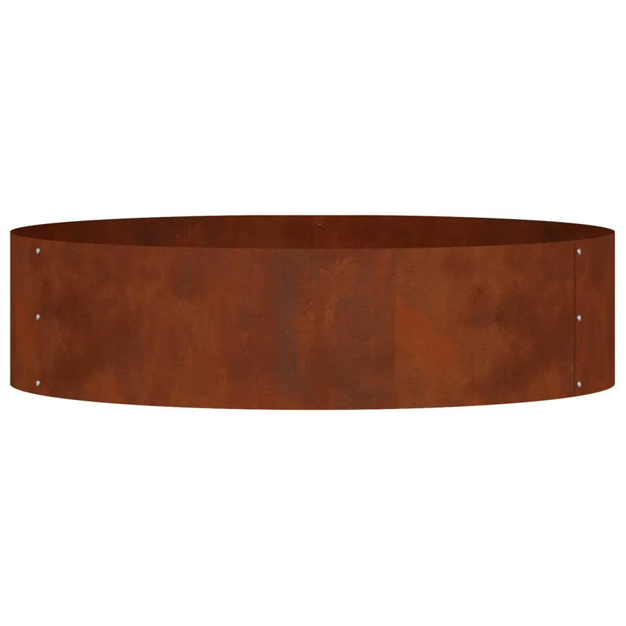 Anneau de jardinière 5 pc Rouillé 80 x 80 x 20 cm Acier patiné - 7