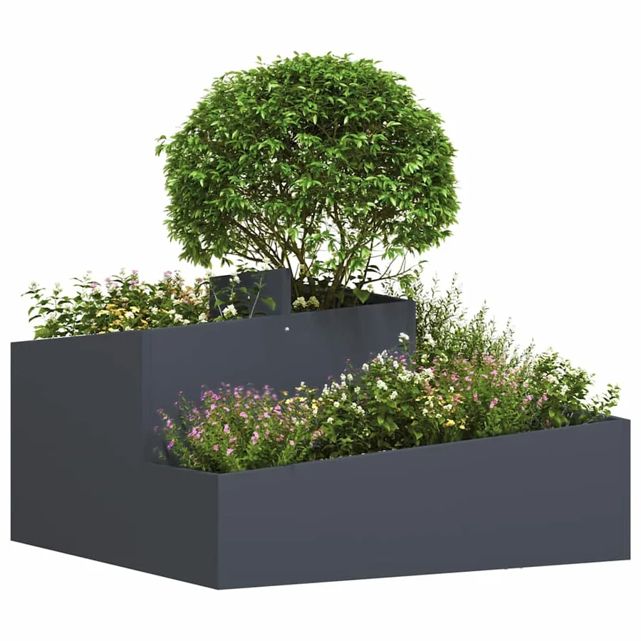 Cache-pot de jardin Anthracite 80 x 80 x 50 cm - 3