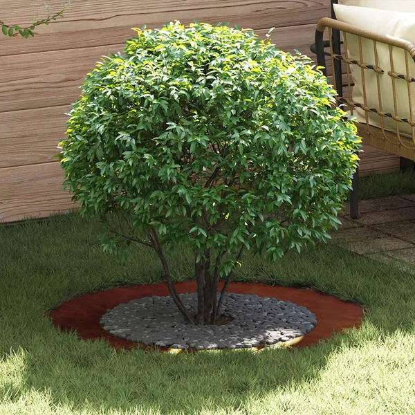 adapté pour anneaux d'arbre plats 5 pc Rouillé Ø60/90 cm