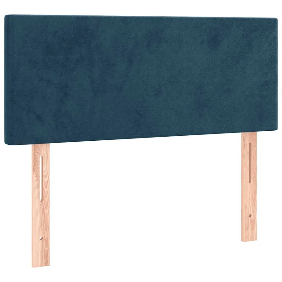 Sommier à lattes de lit avec matelas et LED Bleu foncé 90x190cm - 7