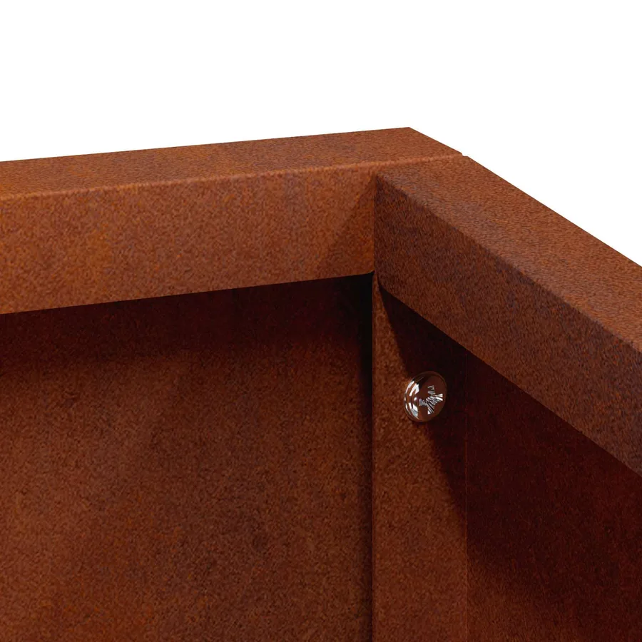 Cache-pot de jardin Rouillé 60 x 60 x 50 cm Acier patiné - 10